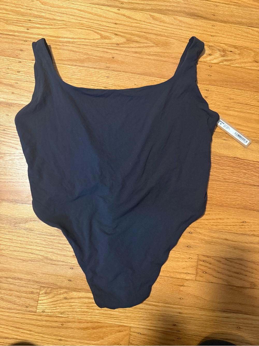 SKIMS Black Scoop Neck Bodysuit